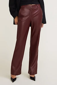 Camelia Straight Leg Faux Leather Pants