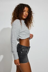 Denim Micro Skort