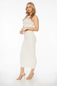 Jupe maxi moulante en tricot côtelé