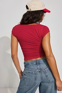 Smooth Open Neck Tee