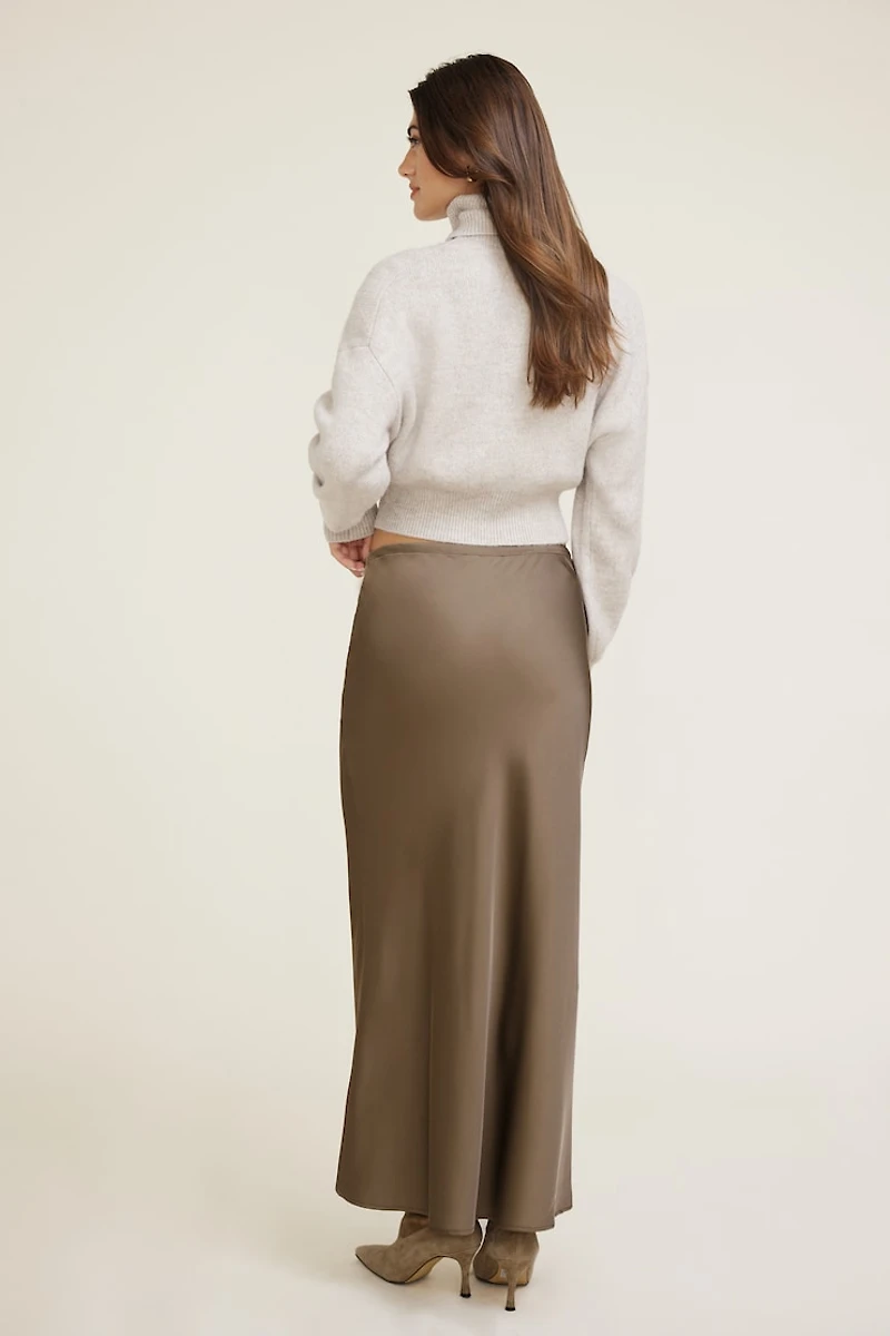 Jupe maxi à enfiler en satin Cary