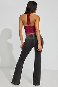 Low-Rise Flare Jeans