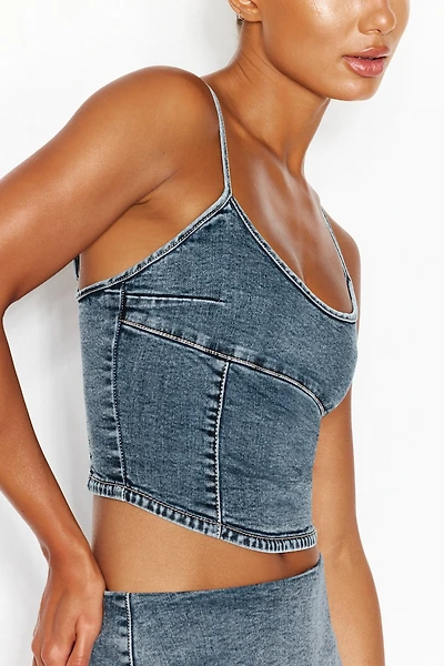 Denim Bustier Top