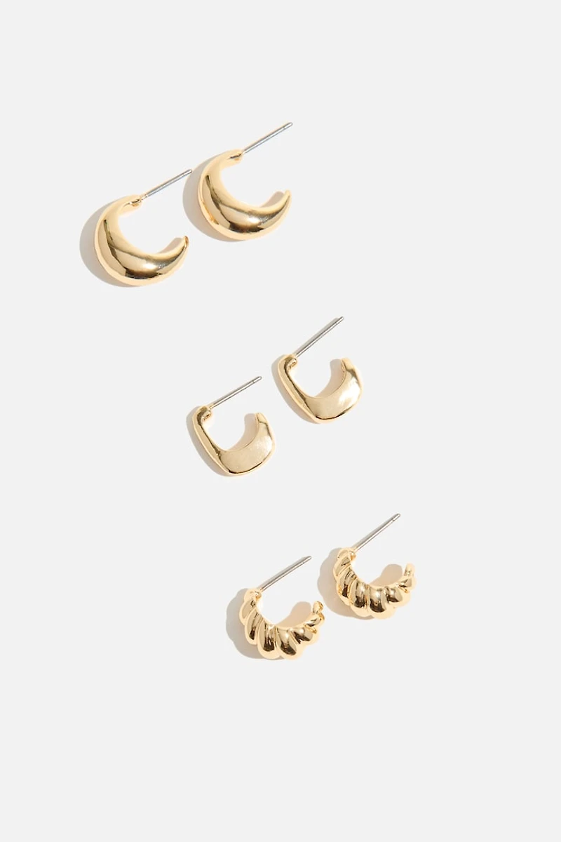 Ensemble de 3 paires de dormeuses