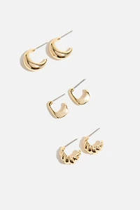 Ensemble de 3 paires de dormeuses