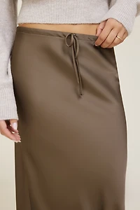 Jupe maxi à enfiler en satin Cary