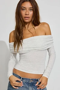 SexyCozy Off Shoulder Long Sleeve Top