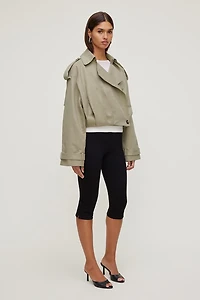 Short Balloon Trench Jacket