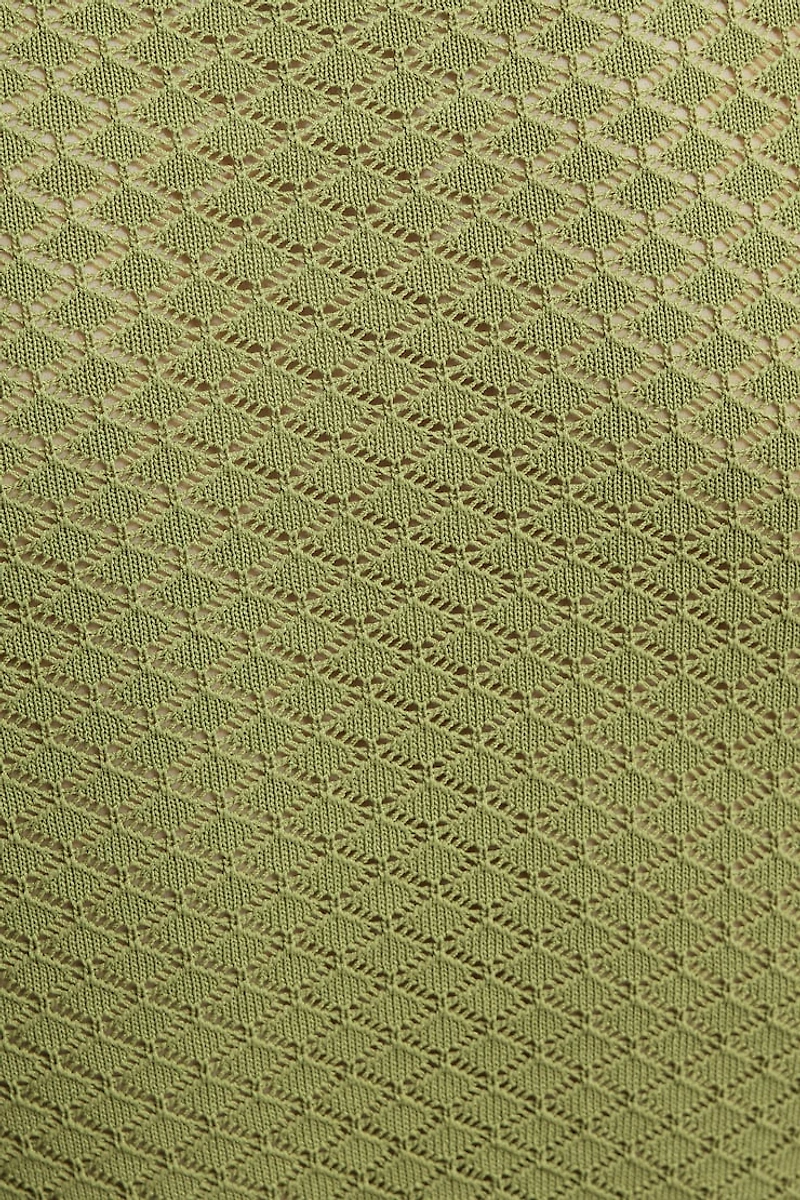 Pointelle Long Sleeve Top