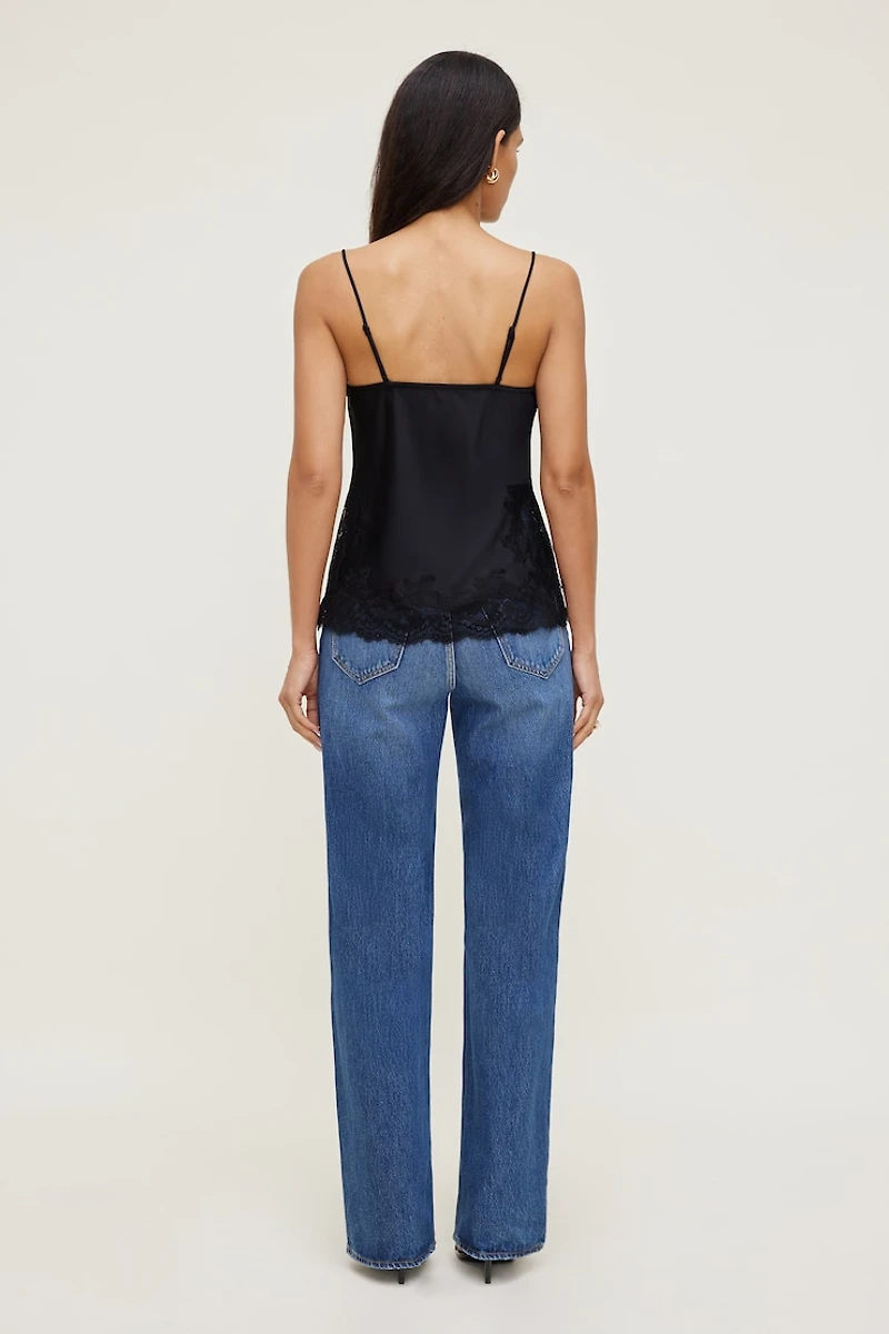 Camisole Madi en satin et dentelle