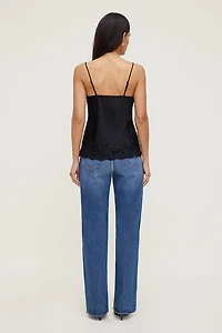 Camisole Madi en satin et dentelle