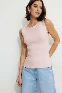 Open Back Knit Tank Top