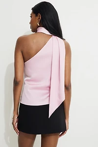 Neck Scarf Satin Top