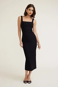 Open Back Ponte Maxi Dress