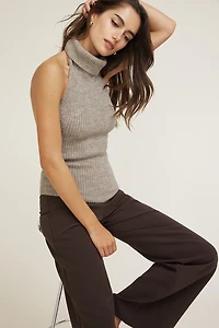 Mock Neck Sweater Halter Top