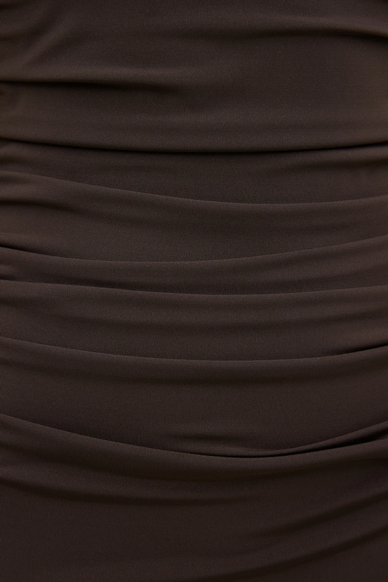 Bria Sculpt Mock Neck Maxi Dress