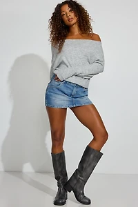 Rory Relaxed Off Shoulder Sweater