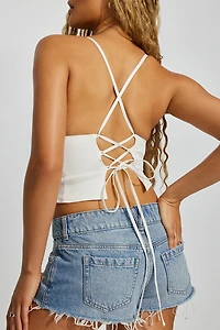 Haut licou lacé au dos