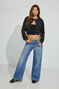 Low Rise Wide Leg Jeans