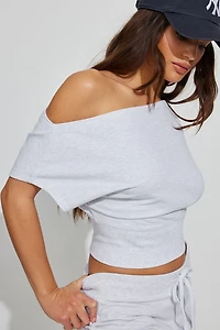 StretchTerry Off Shoulder Top
