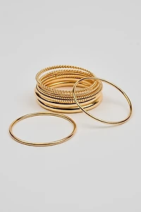 Set of 9 Twisted Bangles