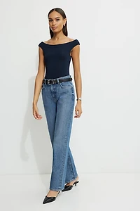 Off Shoulder Jersey Bodysuit