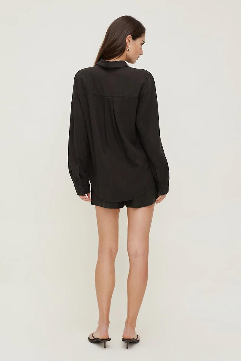 Chemise en lin surdimensionnée Isla