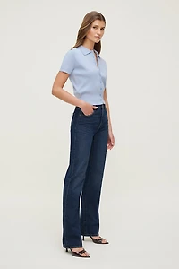 Cara Rigid High Rise Straight Leg Jeans