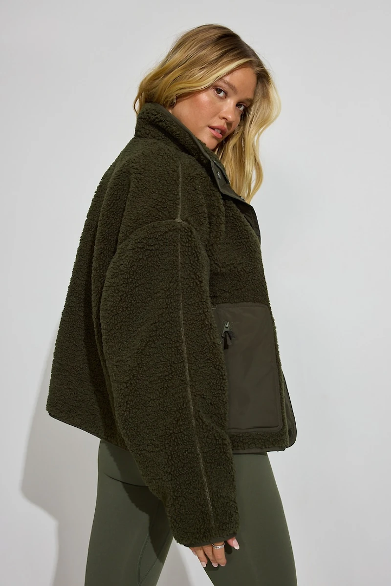 Sherpa Mixed Media Jacket