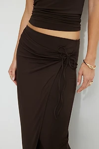 Wrap Jersey Maxi Skirt