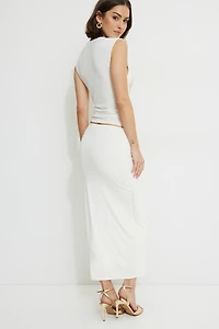 Wrap Jersey Maxi Skirt