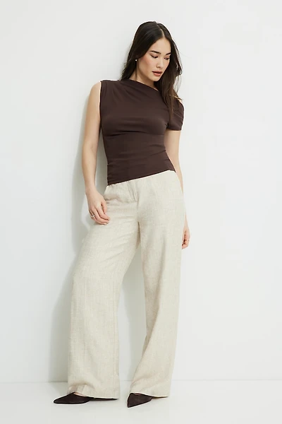 Pantalon à jambe droite Yasmin en lin