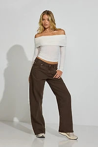 Pantalon ample à taille basse