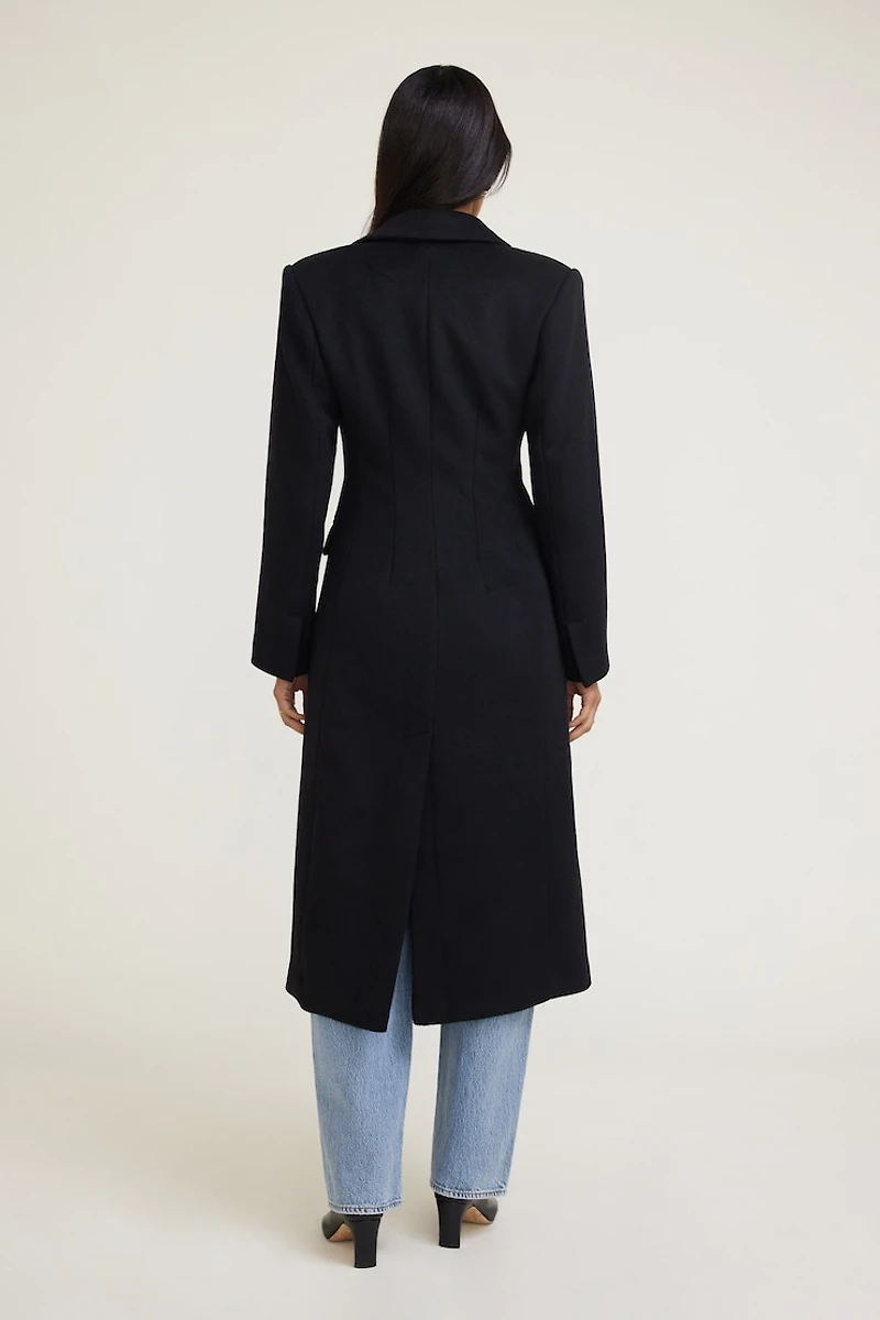 Cinched Wool Coat