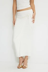Wrap Jersey Maxi Skirt