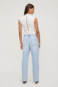 Mock Neck Lace Bodysuit