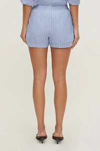 Short en lin à enfiler