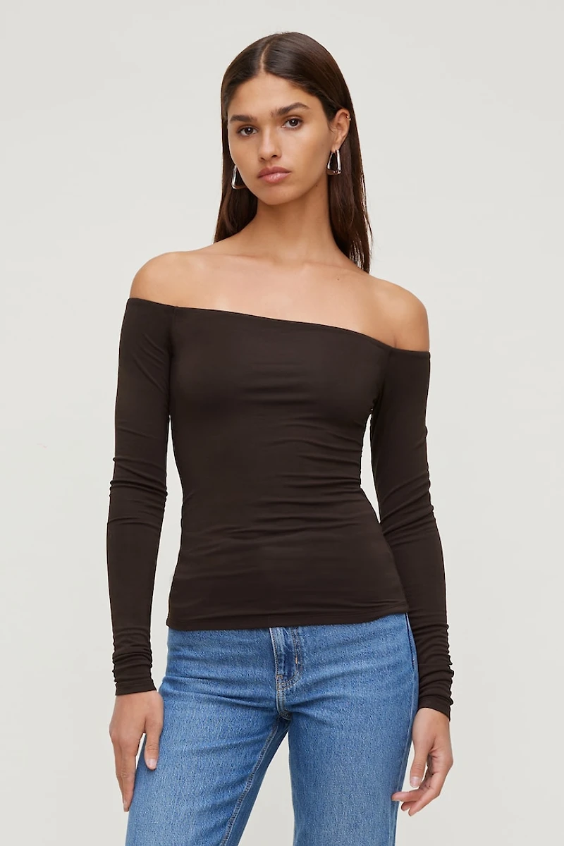 Off Shoulder Long Sleeve Top