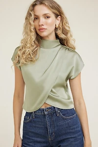 Blouse superposée en satin Ella