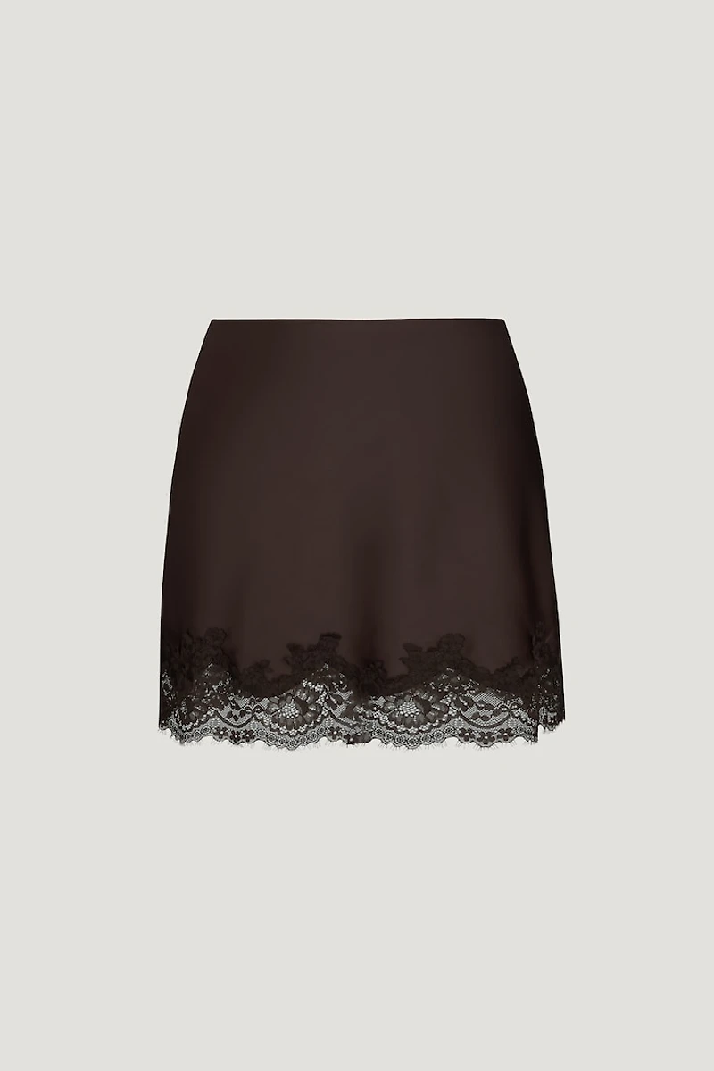 Alli Lace Satin Mini Skirt