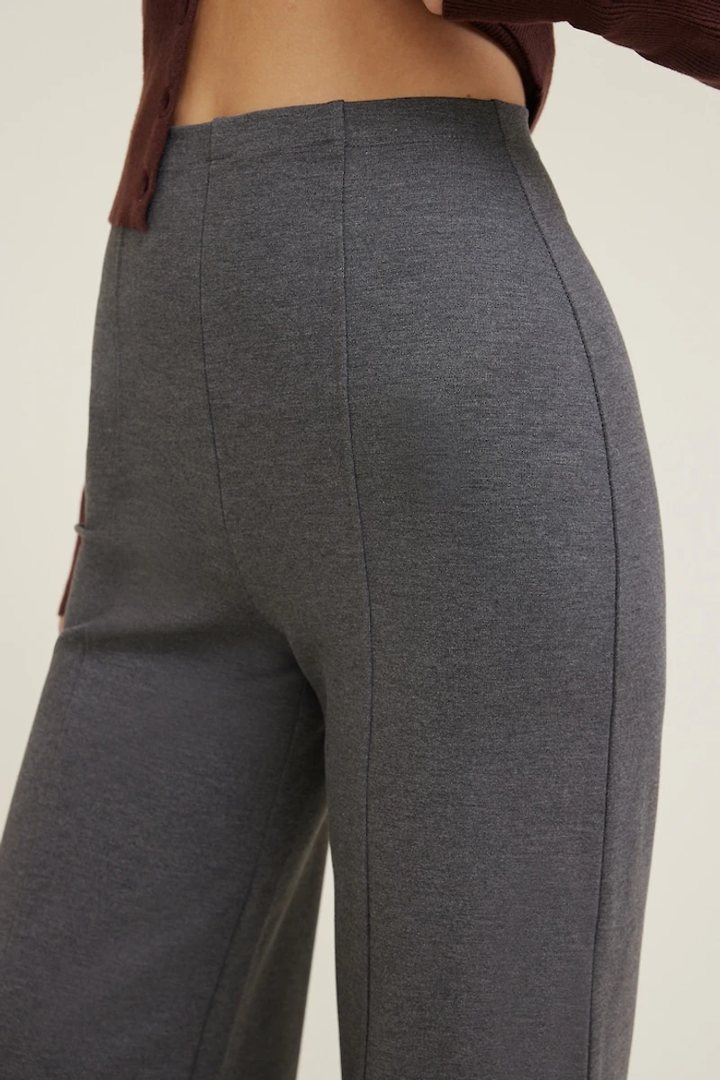 Pantalon à jambe large en tricot point de Rome