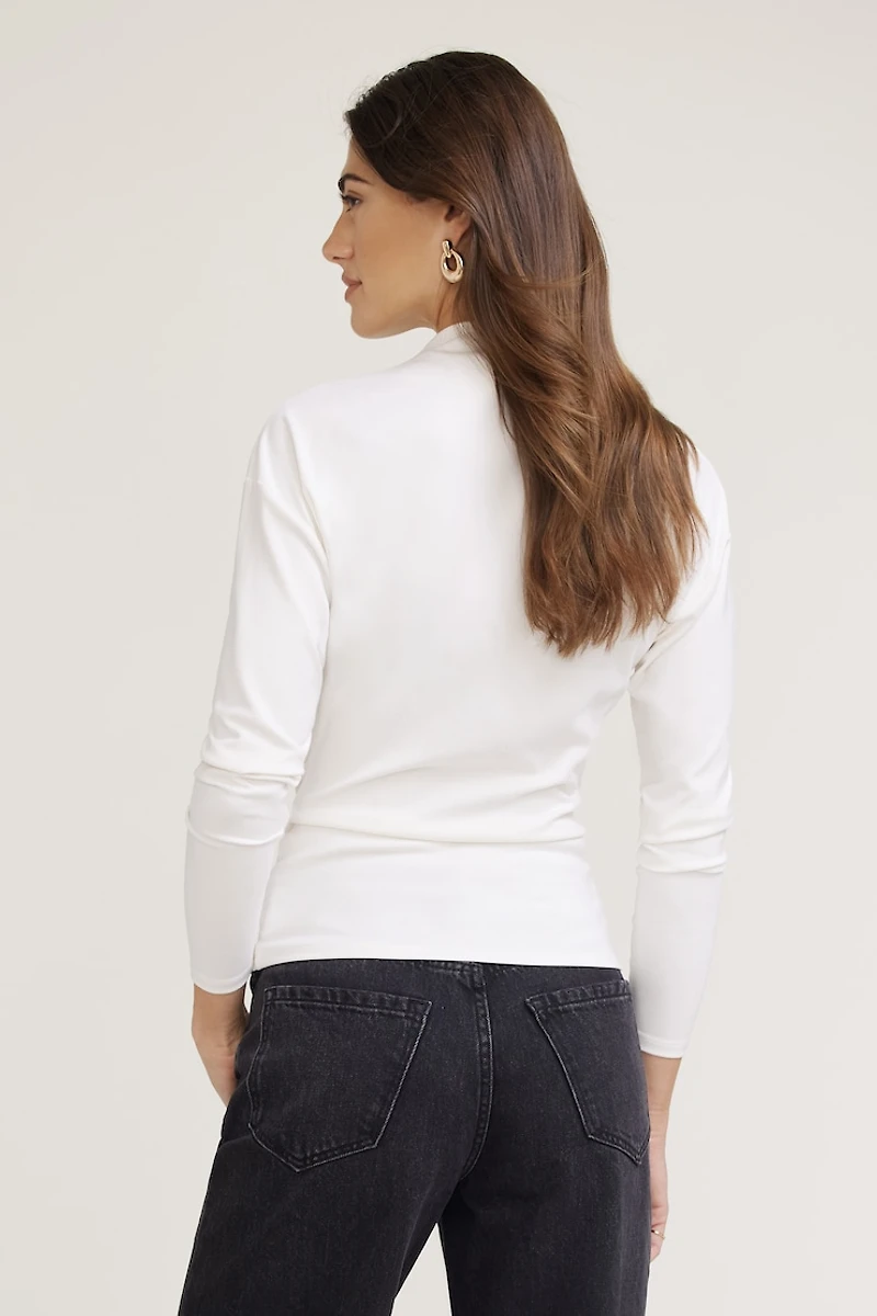 Draped Long Sleeve Top