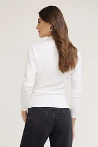 Draped Long Sleeve Top
