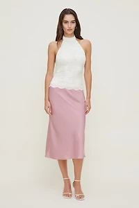 Haut en dentelle à col licou