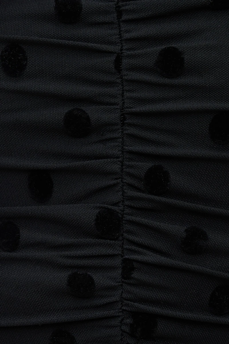 Camisole froncée à pois