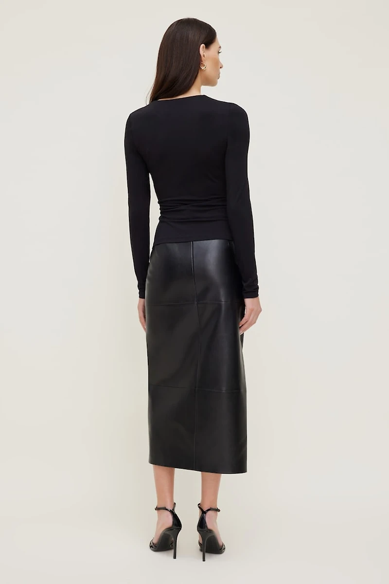 Draped Long Sleeve Top