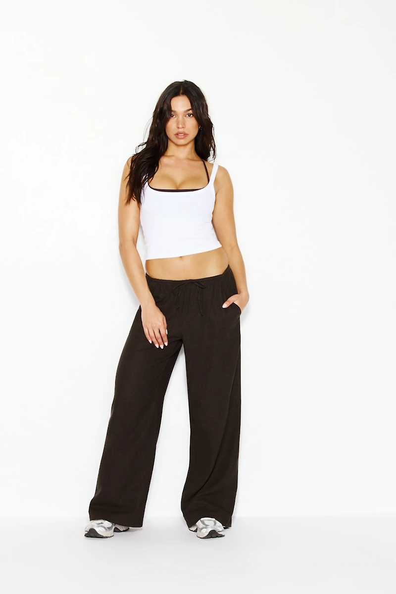 Millie Linen Pull-On Pants