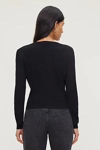 Cardigan à col rond Rebecca