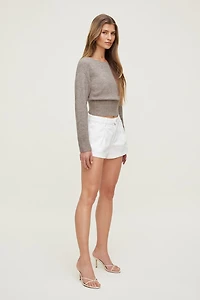 Juliet Cinched Boat Neck Sweater