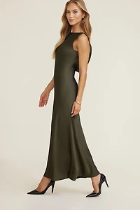 Nora Satin Maxi Slip Dress